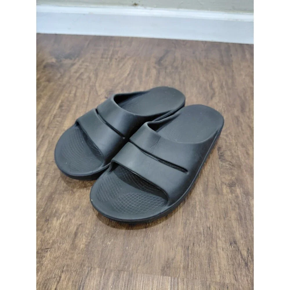 OOFOS OOahh Size Men's 8 / Women's 10 Unisex Slide Sandals - Black